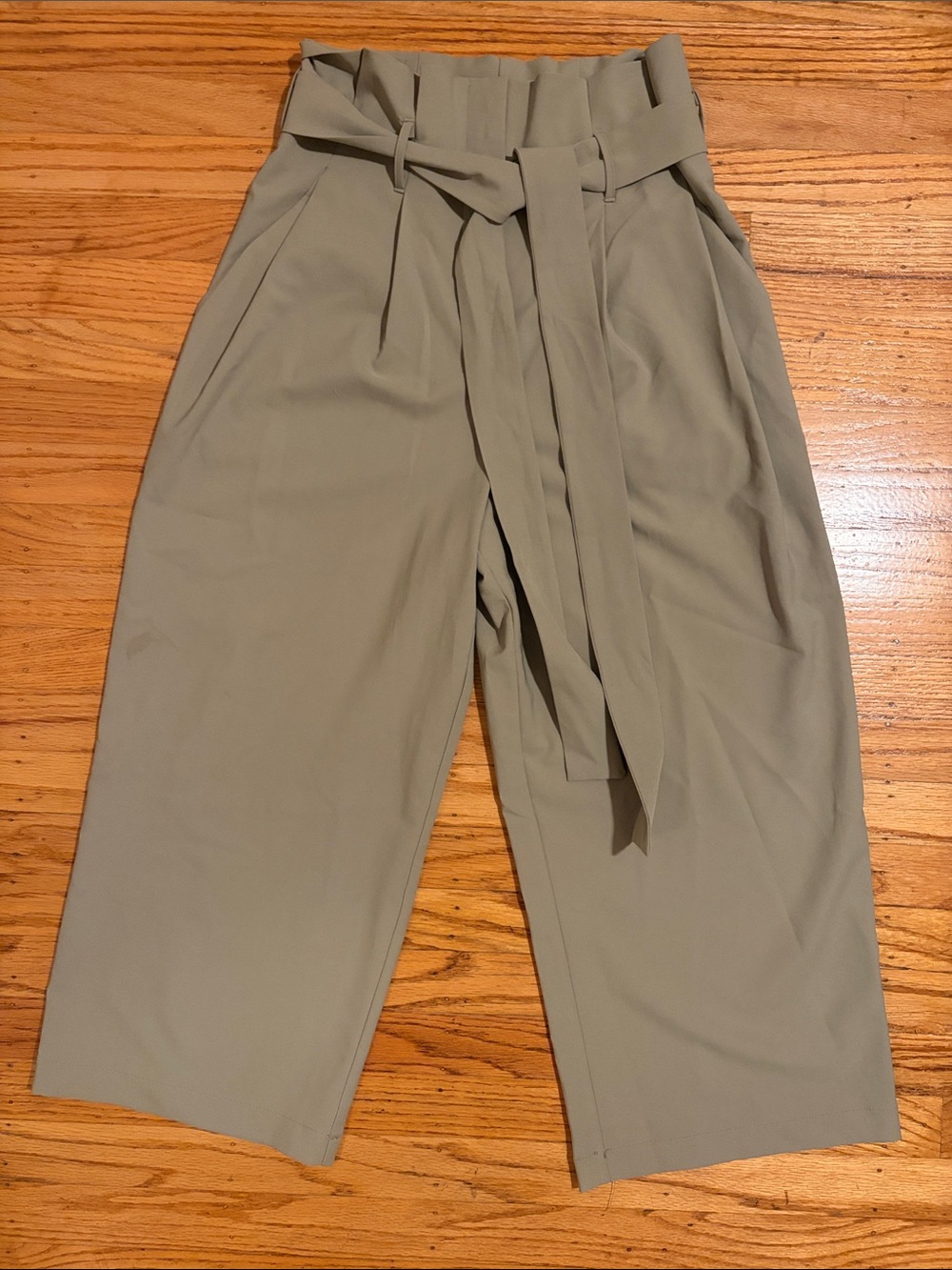 re:named High-Waist Tie-Belt Wide Leg Pants